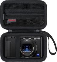 "Elonbo" dėklas "Sony ZV-1" ir ZV-1F bei ZV-1 II skaitmeniniam fotoaparatui, 4K vaizdo transliacijos fotoaparato kietasis kelionių saugojimo krepšys laikiklis, tinklinis krepšys, kuriame telpa akumuliatoriaus įkroviklis atminties kortelė. Juoda