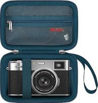 "Elonbo" dėklas skaitmeniniam fotoaparatui "Fujifilm X100V/X100VI/X100F/X100S", kompaktiškas skaitmeninio fotoaparato kelioninis krepšys, papildoma tinklelio kišenė įkrovimo kabeliui, akumuliatoriui, SD kortelei ir priedams, mėlynas