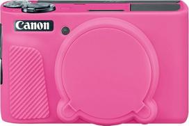 "Elonbo" minkštas silikoninis dėklas, skirtas skaitmeniniam fotoaparatui "Canon PowerShot SX740 SX730" - rožinis raudonas
