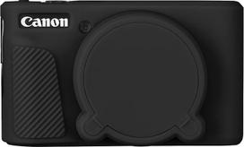"Elonbo" minkštas silikoninis dėklas skaitmeniniam fotoaparatui "Canon PowerShot SX740 SX730", "Canon SX740 HS" / "SX730" fotoaparato guminis apsauginis dėklas, apsaugantis nuo įbrėžimų, su nuimamu objektyvo dangteliu (juodas)