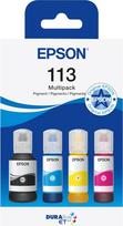 "Epson EcoTank 113" originalus rašalas buteliukuose, keturių spalvų pakuotė, pigmentinis rašalas