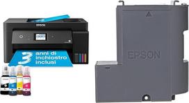 "Epson EcoTank ET-15000 4-in-1" rašalo daugiafunkcinis įrenginys, didelė rašalo talpykla, didelis našumas, mažos puslapio sąnaudos, įprastas ir C13T04D100 juodas toneris