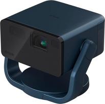 "Epson EpiqVision EF-22N" nešiojamasis mini lazerinis projektorius Full HD 1080 3LCD 1000 liumenų iki 150 colių projekcijos paviršius "Bluetooth" garsiakalbis "Chromecast" "Google TV" stovas mėlynas