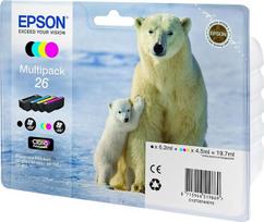 "Epson Polar Bear 26" daugiapakopė purpurinės spalvos "Claria Premium" rašalo kasetė, skirta "Expression Premium XP-600/XP-605/XP-700/XP-800" daugiafunkciniams rašaliniams spausdintuvams