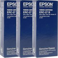 "Epson" originali kasetė Erc-27B-3, skirta kasos aparatų spausdintuvams: Tm-290 / TM-U295 M-290 - 3 vnt., 1 juodos spalvos