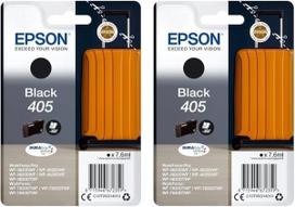 "Epson" originalus 405 rašalo dėklas, viena pakuotė, juodas standartinis WF-3820DWF WF-3825DWF WF-4820DWF WF-4825DWF WF-4830DTWF WF-7830DTWF WF-7835DTWF WF-7840DTWF DURABrite Ultra rašalas, ReadyPrint Flex rašalo tarifai