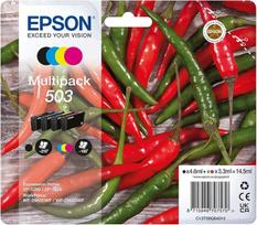 "Epson" originalus 503 "Chili" rašalas, 4 spalvų standartinė pakuotė, XP-5200 XP-5205 WF-2960DWF WF-2965DWF, "ReadyPrint Flex" rašalo tarifai