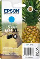"Epson" originalus 604XL ananasinis rašalas "Cyan XL", XP-2200 XP-2205 XP-3200 XP-4205 WF2910DWF WF2930DWF WF2930DWF WF2950DWF, "ReadyPrint Flex" rašalo tarifai