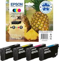 "Epson" originalus 604XL rašalas "Pineapple Multipack" 4 spalvų 604XL, XP-2200 XP-2205 XP-3200 XP-4205 WF2910DWF WF2930DWF WF2930DWF WF2950DWF, "ReadyPrint Flex" rašalo tarifai