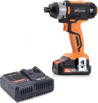 "Evolution Power Tools R180IDR-Li" akumuliatorinis smūginis veržliaraktis 18 V ličio jonų EXT, nuolatinis greičio reguliavimas, su įkrovikliu ir 2 Ah akumuliatoriumi