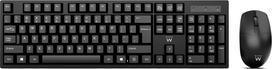 "Ewent" belaidės klaviatūros ir pelės rinkinys QWERTY išdėstymo ispanų kalba, skirtas nešiojamiesiems kompiuteriams "Windows" su vienu USB imtuvu, juodas