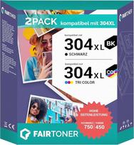 "FairToner 304XL" 304XL spausdintuvų kasetės (juoda + spalvota) - HP 304/304 XL pakaitalas - suderinamos su "Envy 5000 5030 5010 5020 5032 Deskjet 3750 2630 2620 2622 3720 3730 3760 - didelis asortimentas