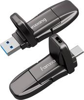 "fanxiang 10x Fast External SSD 960GB iki 1050MB/s išorinis SSD diskas su dviguba sąsaja USB C + USB A 3.2 Gen2, skirtas "iPhone 15", "Android", planšetiniams kompiuteriams, kompiuteriams, "MacBook" ir kitiems įrenginiams (FF952)