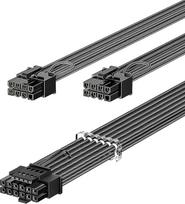 "Fasgear" PCIe 5.0 maitinimo kabelis 70 cm-16 kontaktų (12+4) 12VHPWR jungtis RTX 3090ti/4070/4080/4090/5070 su 2x8 kontaktų (4+4) PCIe jungtimi GPU su rankovėmis, skirtas "Corsair/Great Wall/Thermal-Take" moduliniams maitinimo šaltiniams