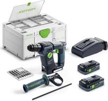 "Festool" BHC 18 HPC 4.0 I-Plus akumuliatorinis gręžtuvas su akumuliatoriumi, greituoju įkrovikliu, papildoma rankena, gylio ribotuvu, grąžto kasete, "Systainer" dėžutėje