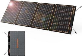 "FlexSolar" sulankstoma 240 W saulės baterija, IP67 vandeniui atsparus nešiojamų saulės baterijų rinkinys su 20 V - 28 V nuolatinės srovės išėjimais, monokristalinis saulės įkroviklis, skirtas maitinimo stotims, nešiojamiesiems kompiuteriams, kemperiams,
