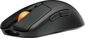 "Fnatic BOLT" juoda belaidė žaidimų pelė - "Pixart 3370" jutiklis, 67 g, "WiFi" ir "Bluetooth" baterijos veikimo laikas 110-210 val., USB-C įkrovimas, "Kailh GM 8.0" jungiklis, 4 profilių 4 DPI lygiai, "Pure PTFE" skiauterės, "Windows