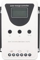 "Fockety MPPT" saulės energijos įkrovos valdiklis, 12 V/24 V/36 V/48 V saulės kolektorių įkrovos valdiklis, išmanusis valdiklis su reguliuojamu LCD ekranu, saulės kolektorių valdiklis, skirtas ličio, hermetiškiems, geliniams ir užliejamiems saulės kolekto