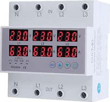 "Fockety" skaitmeninis 3 fazių energijos matuoklis 1-63A AC 390-500V DIN bėgių voltmetras Ampermetras Galios matuoklis LCD ekranas Energijos suvartojimas Elektros energijos matuoklis, skirtas stebėti energijos suvartojimą (40A)