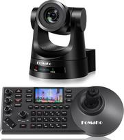 "FoMaKo" SDI PTZ kameros rinkinys, 20x optinio priartinimo AI sekimo Gen 3, su 3G-SDI/HDMI/USB3.0/LAN (PoE), skirtas tiesioginiam garbinimui, švietimui, "YouTube OBS" transliavimui, su 1*FMK20SDI Pro+ 1*PTZ valdikliu (BH201)