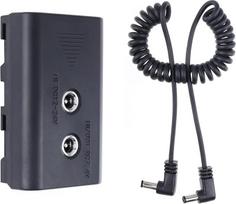 "FOTGA" maitinimo šaltinis "NP-F Dummy Battery DC Coupler", pakeičiantis "NP-F960/750/770/970" su nuolatinės srovės įėjimu ir nuolatinės srovės išėjimu, skirtas DSLR fotoaparato lauko monitoriaus LED šviesos diodų maitinimui (su nuolatinės srovės spiralin