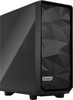 "Fractal Design Meshify 2 Compact Black" - tamsiai tamsintas grūdintas stiklas - ATX lankstus, didelio oro srauto langas, vidutinio aukščio kompiuterių korpusas