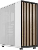"Fractal Design North Chalk White" - Medžio ąžuolo priekis - Tinklelio formos šoninės plokštės - Du 140 mm Aspect PWM ventiliatoriai - Intuityvus vidaus išdėstymas - ATX Mid Tower kompiuterių žaidimų korpusas
