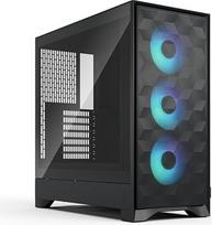 "Fractal Design Pop 2 Air RGB" kompiuterio korpusas - tinklelio formos priekis, stiprus oro srautas, 3 x 120 mm RGB ventiliatoriai, grūdintas stiklas, iki 416 mm GPU, ATX/mATX/ITX