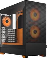 "Fractal Design Pop Air RGB Orange Core" - Grūdintas stiklas, skaidrus atspalvis - "Honeycomb" tinklelio priekis - TG šoninis skydelis - Trys 120 mm Aspect 12 RGB ventiliatoriai - ATX High Airflow Mid Tower kompiuterių žaidimų korpusas