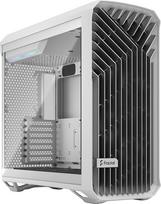 "Fractal Design Torrent White" - Skaidraus atspalvio grūdinto stiklo šoninis skydelis - Atviros grotelės maksimaliam oro įsiurbimui - Du 180 mm PWM ir trys 140 mm ventiliatoriai - C tipas - ATX Airflow Mid Tower kompiuterių žaidimų korpusas