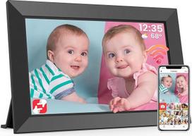 "Frameo" 10,1 colio WLAN skaitmeninis nuotraukų rėmelis, 1280 x 800 HD IPS jutiklinio ekrano nuotraukų rėmelis, elektroninis, 32GB atminties, automatinis pasukimas, palaiko "Micro SD" kortelę, nuotraukomis ir vaizdo įrašais dalijamasi iš karto