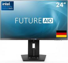 "FutureAIO" 24 colių "viskas viename" kompiuteris "Intel Core-i3" procesorius - reguliuojamas aukštis ir pakreipimas - 16GB RAM ir 256GB SSD - "Windows 11 Pro" - išmanusis ekrano modulis - HDMI ir USB 3.2 - skirtas biurui ir namams