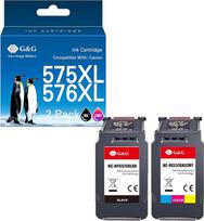 "G&G" spausdintuvo kasetės, suderinamos su "Canon 575 576 XL Pixma TR4755i TS3550i TS3551i TR4750i" kasetėmis PG-575XL CL-576XL (juoda spalva)