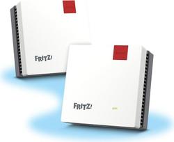 "Fritz!Mesh Wi-Fi" rinkinys 1600 (2 vnt.) - "Mesh Wi-Fi" iki 3000Mbit/s, dviejų dažnių juostų, "Plug & Play", suderinamas su visais maršrutizatoriais, nemokami atnaujinimai, pagamintas Europoje, skirtas 5 kambariams