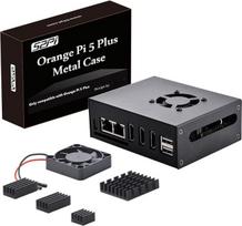 "GeeekPi" metalinis korpusas su 40 mm ventiliatoriumi ir 4 radiatoriais, skirtas "Orange Pi 5 Plus" 4GB/8GB/16GB