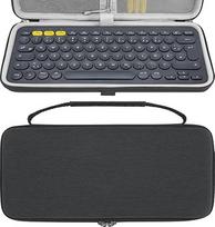 "Geekria K380" belaidės klaviatūros dėklas, kietas kelioninis dėklas, skirtas nedidelei kompaktiškai belaidei klaviatūrai be klavišų, suderinamas su "Logitech K380", "Magic Keyboard", "Omoton Ultra-Slim" (juodas)