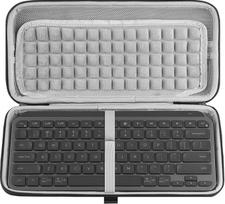 "Geekria" kietos korpuso klaviatūros dėklas, suderinamas su "Logitech MX Keys Mini Advanced Wireless Illuminated Keyboard Travel Carry Case" (pilkas)