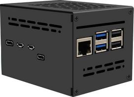 "Geekworm X1200-C1" metalinis korpusas, skirtas "Raspberry Pi 5" ir X1200 UPS skydui