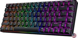 "Geeky GK75 75%" | "Hot Swap" keičiama mechaninė žaidimų klaviatūra | 84 klavišai su įvairiaspalviu RGB LED apšvietimu, skirti PC/Mac žaidėjams| ANSI JAV amerikietiškas išdėstymas (juoda, mechaninė, raudona)