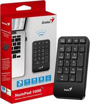 "Genius NumPad 1000", belaidė tylioji skaičių klaviatūra, skaičių klaviatūra, 2,4 GHz, USB imtuvas, "Plug and Play", plonas ir praktiškas dizainas