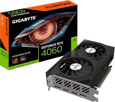 "Gigabyte NVIDIA GeForce RTX 4060 WINDFORCE OC" vaizdo plokštė - 8GB GDDR6, 128 bitų, PCI-E 4.0, 2475 MHz branduolio taktinis dažnis, 2x DP 1.4, 2x HDMI 2.1a, NVIDIA DLSS 3 - GV-N4060WF2OC-8GD