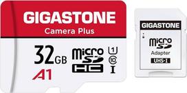 "Gigastone Camera Plus" 32GB "MicroSDHC" atminties kortelė + SD adapteris veiksmo kamerai, dronui ir planšetiniam kompiuteriui, skaitymo greitis iki 90MB/s, "Full HD" vaizdo įrašymas, A1 U1 10 klasės "Micro SD" kortelė UHS-I