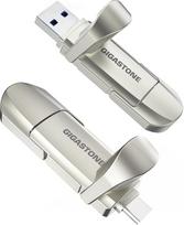 "Gigastone Duo Pro Flip USB-A + USB-C 512GB išorinis SSD diskas 500MB/s palaiko "Apple" 4K 60 kadrų per sekundę "ProRes HDR" vaizdo įrašymą USB 3.2 Gen 2, skirtas "iPhone" 16 PS5 PS4 "Xbox" "MacBook iPad" nešiojamasis kompiuteris "Android