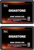 "Gigastone Home NAS SSD 4TB (2 vnt.) 24/7 patvarus, ilgaamžis, labai patvarus, asmeninis serveris, debesų duomenų saugykla, RAID, 3D NAND, 2,5 colio, SATA III, vidiniai kietojo kūno standieji diskai