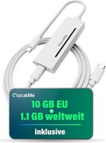 "GlocalMe UniCord Pro WiFi 6" mobilusis WLAN maršrutizatorius, 100 W C tipo greitojo įkrovimo laidas, 4G LTE maršrutizatorius mobiliajam telefonui, nešiojamajam kompiuteriui, automobiliui, mobilusis prieigos taškas su aprėptimi 200 šalių, be SIM kortelės,
