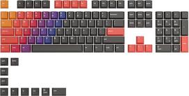 "Glorious Gaming 114x GPBT-Keycaps" - Cherry-Profil, itin tvirtas PBT-Kunststoff, optinis Blickfang, geresnės kokybės, Lichtecht, JAV išdėstymas - Celestial Fire