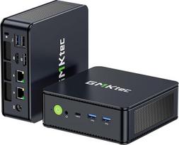 "GMKtec M6 Ultra Mini PC Games" su "Ryzen 7640HS" (6600H/6800U pakaitalas), 32GB DDR5 RAM, 1 TB SSD, dviem NIC LAN 2.5GbE, 4K trigubu ekranu, "WiFi 6", USB4, BT 5.2, DP, HDMI 2.0