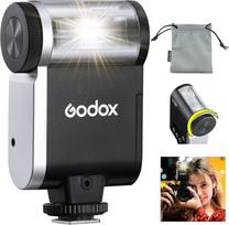 "Godox iA32" mini fotoaparato blykstė, 8 galios lygiai (1/128~1/1), 2,5 s atkūrimo laikas, S1/S2 optinis valdymas, A/M režimas, "Godox iFlash" blykstė, skirta "Fuji", "Canon", "Nikon", "Sony", "Olympus", "Panasonic" fotoaparatams