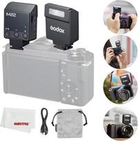 "Godox iM22" mini blykstė "Speedlite 440 Full Power Flash" su vienu kontaktu "Hot Shoe" įmontuota ličio baterija, skirta "Fuji"/"Sony"/"Nikon"/"Canon"/"Olympus" fotoaparatams (iM22)