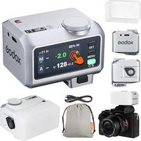 "Godox iT30Pro-S iT30Pro S" mini fotoaparato blykstė su baltu difuzoriumi "Speedlite" fotoaparato blykstė 560 blyksčių su visišku belaidžiu pagrindiniu ir imtuvo maitinimu 2.4G TTL jutikliniu ekranu, skirta "Sony" fotoaparatui DSLR (sidabrinė)